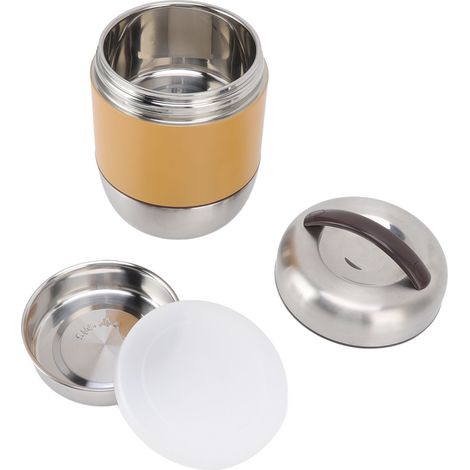 Isolierte Lunchbox aus Edelstahl 304, Typ B, 1,5 l, honiggelb, doppel- oder vierlagig, Bento-Box mit Auslaufschutz, mehrlagige Thermos-Lunchbox (1/5)