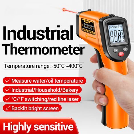 ANENG TH201 -50℃ to 400℃ / -58℉ to 752℉ Non-Contact Infrared Thermometer, Industrial Portable Digital Temperature Tester for Kitchen, Cooking, Automotive, and Body Temperature (1/5)