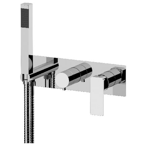 SET MISCELATORE A INCASSO A 3 VIE VASCA DOCCIA LINEA ICON- Cromo- MARIA- pezzi 1