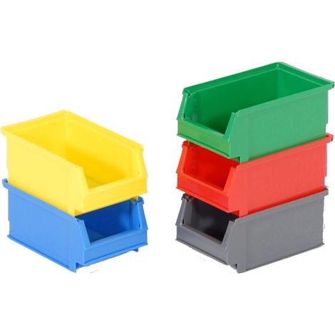 PROVOST - Bac à bec Systembox gerbable rouge - Dimensions 160 x 100 x 75 mm - Lot de 25