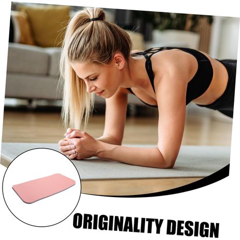Lot de 2 tapis de yoga de 34 x 17 x 0,8 cm, compatibles avec les genouillères, antidérapants et offrant une excellente stabilité pour l'entraînement à l'équilibre. (1/3)