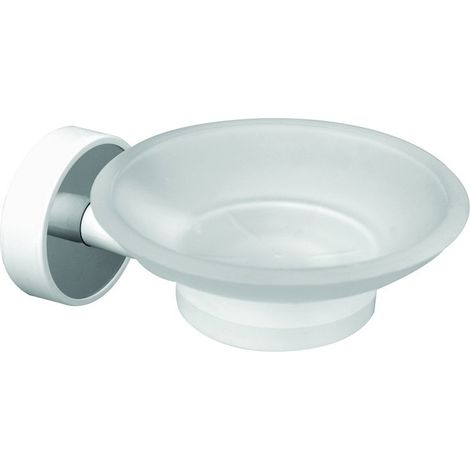 Portasapone a muro colore bianco linea Kaman LEFO-100 kamalu