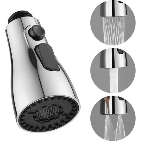 Factory wholesale pull-out shower heads, kitchen hot and cold pull-out heads, sink pull-out faucet heads, small shower heads -- double-blade scraper electroplated model