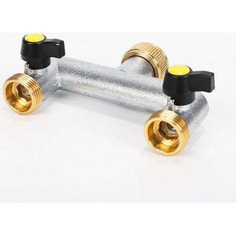 royaluxe -Ensemble de séparat de Tuyau d'arrosage à 2 Voies, connects de Tuyau d'eau, Distribut de Robinet de Valve Individuel extéri pour Le Lavage de Voiture d'irrigation de Jardin (1/5)