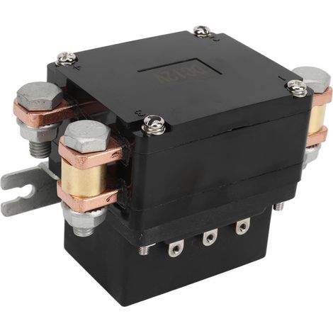 Relais de treuil 600A 34W, bobine en laiton, démarrage rapide, étanche, faible consommation, contacteur 12V pour VTT et véhicules. (1/5)