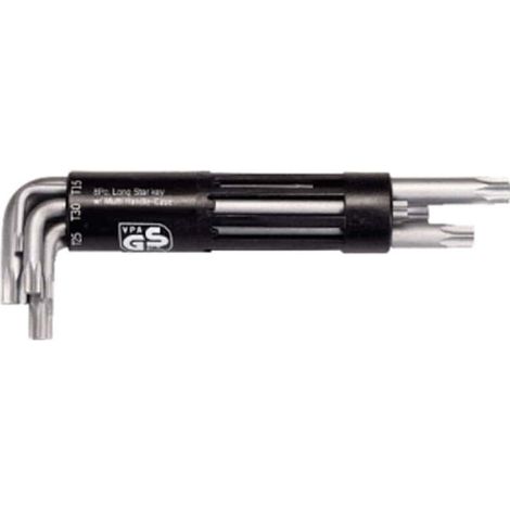 Juego de 8 llaves masculinas TORX® largas de T10 a T50
