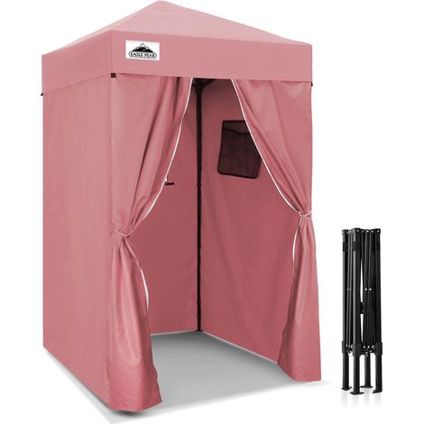 Flex Ultra Compact 1,2x1,2 m Canopy Pop-up, Abri Solaire, Cabine d'essayage, Cabane de confidentialité Portable pour Piscine, séances Photo Tendance ou Camping, Rose (1/5)