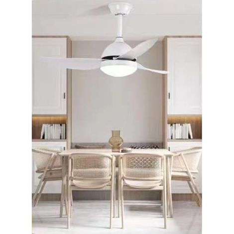 TRADE SHOP - Lampadario Ventilatore Soffitto Plafoniera Moderna Led 3 Pale Dimmerabile 60001 - (1/4)