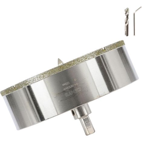 4-29/32 Pouces 125mm scie cloche carrelage foret diamant carrelage avec foret de centrage – Revêtue de diamant Adaptée pour,Verre, Marbre, Porcelaine et Céramique (1/5)