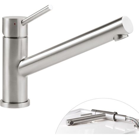 VILLEROY ET BOCH Como grifo de cocina plegable con ventana de acero macizo