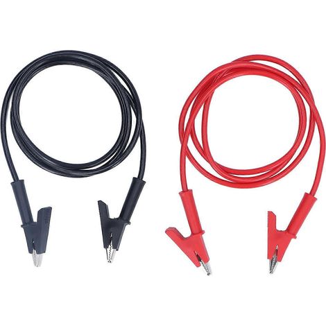 1 Set doppelseitige Krokodilklemmen aus Messing mit Silikon-Krokodilklemmen für Messleitungen bei Elektroprojekten (1/4)