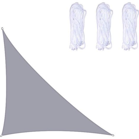 Voile d'ombrage (345m) – Conception triangulaire fixée au mur, bloque efficacement les rayons UV convient aux auvents, terrasses, jardins, installations extérieures, plages et diverses activités de p (1/5)