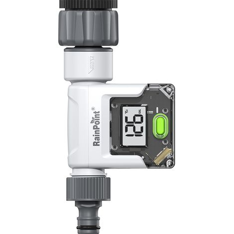 JSSEVN - Intelligenter WLAN-Wasserdurchflussmesser zur Echtzeit-Verbrauchsüberwachung mit App-Steuerung, weiß, europäisches Gewinde (1/5)