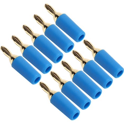 Lot de 10 fiches bananes mâles 2,5mm laiton doré à souder pour prise ressort intérieure 30V 60V 10A (1/5)
