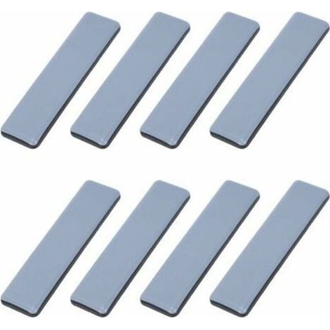 XVX Patins Meubles Lourds Patins Téflon Auto-adhésif Rectangle Anti-vibration Patins Glisseurs pour Meubles Bleu/Black Dérapage Super planeurs (8 Pièces 25mm100mm)