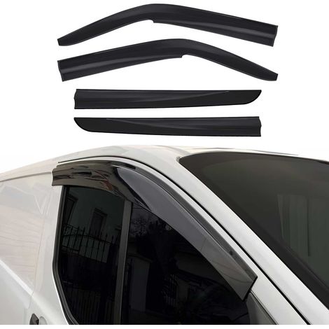 Déflecteurs De Vent Pluie d'air Compatible avec VW Transporter T5 T6 2003-2024 Acryl 4Pcs