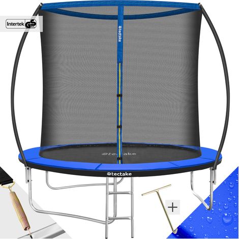 Trampoline avec filet de sécurité et échelle d'accès 244cm diamètre (1/5)
