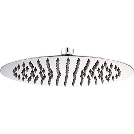 Soffione doccia in acciaio inox – Doccia a risparmio idrico, soffione doccia rotondo (diametro 15 cm), soffione doccia universale a pioggia con filettatura da 1/2 pollice, girevole a 360°, inclinabile (1/5)