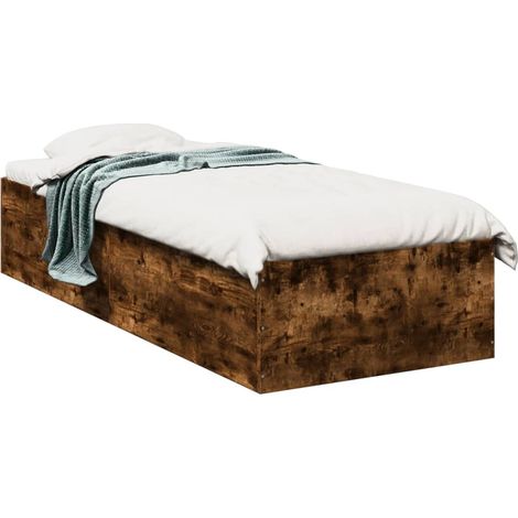 Maison Exclusive - Giroletto senza Materasso Rovere Fumo 75x190 cm in Truciolato (1/5)