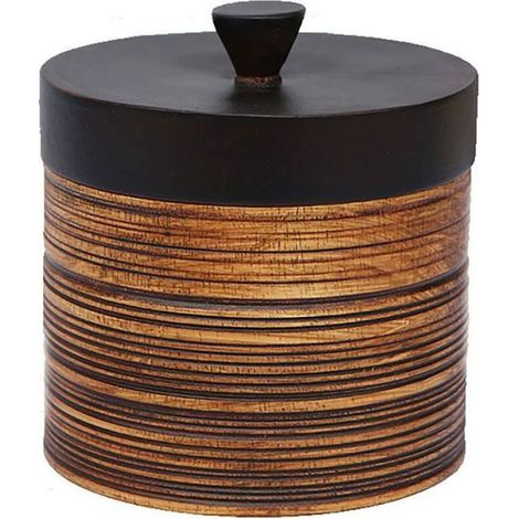 Boîte à Thé - Bois Massif - Hermetique pour Conservation de Thé Café Épices Biscuits - Cuisine Intérieure - Lot de 1 (1/5)