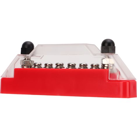 Bloc de distribution électrique 48 V 150 A, 6 bornes M4, 2 goujons M6 pour applications marines, camping-cars, yachts et voitures. (1/5)