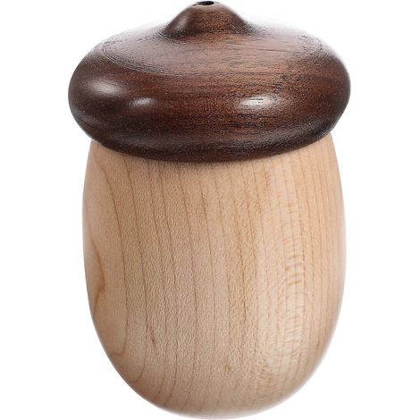 Distributeur de cure-dents résistant à l'usure, boîte en bois délicat, contenant pour cotons-tiges.-8x5x5cm-Light Brown (1/3)