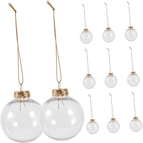 12pièces Boules de Noël Décoratives à Suspendre Décorations pour Sapin de Noël Design Raffiné et Couleurs Vives (1/5)