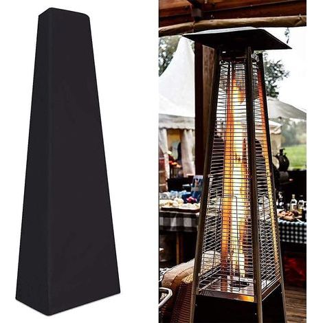 Housse Chauffage – Imperméable, Anti-poussière – pour Chauffage Terrasse Pyramide – Noir