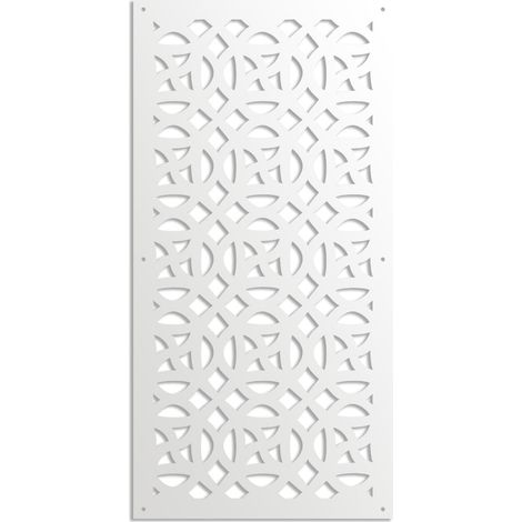 CANTERBURY - Panneau ajouré en PVC - Brise-soleil - Couleur : blanc - Dimension : 73x148 cm
