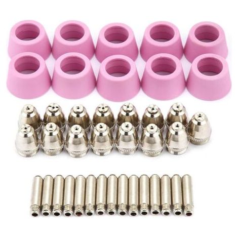 Kit d'électrode de buse，AG60 SG55 Plasma Cutter Torche de coupe Consommables Kit de coupelles de buses d'électrode （40pc/set） (1/5)