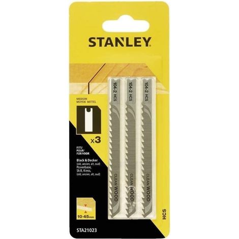 STANLEY - 3 LAME IN METALLO HCS PER TAGLI FINI E RETTI