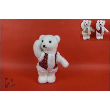 Orso con giacca per addobbi natalizi decorazioni di natale da vetrina negozio (1/5)