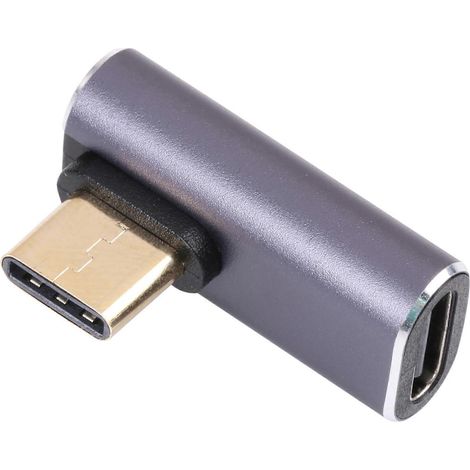 Adaptateur USB-C/Type-C mâle vers femelle coudé 40 Gbit/s (1/4)