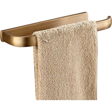 Bathroom Accessories Set - Towel Ring and Toilet Roll Holder Antique Brass Wall Mounted, Brushed Brass (1/5)