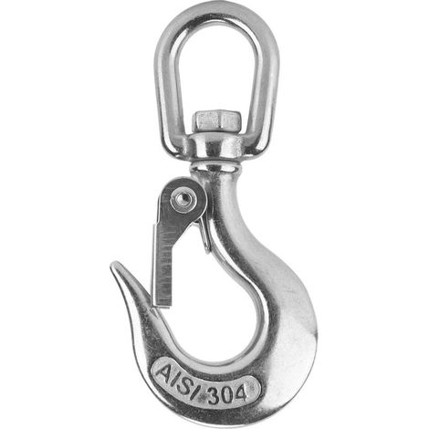 Crochet de Levage Tournant en Acier Inox - Sécurisé pour Grue - Capacité de Charge 350 kg (1/5)