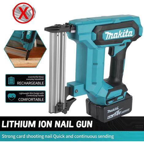 Cloueur sans fil compatible Makita 18V – capacité 100 clous, outil pour sols, étagères et bricolage bois, sans batterie
