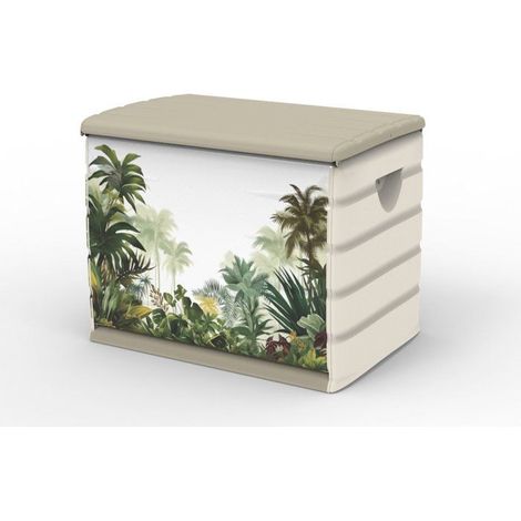 Coffre de rangement - PLASTIKEN - 260 L - 80 x 61 x 53 cm - Tropical