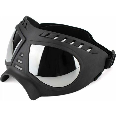 Dog Goggles, Pet Glasses, Anti-UV Waterproof and Windproof Goggles for Medium and Large Dogs - Black (1/4)