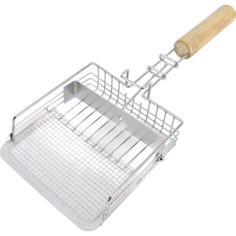 Pala metálica para arena de Toivize con mango largo y orificios finos, modelo eficaz para facilitar la limpieza. (1/5)