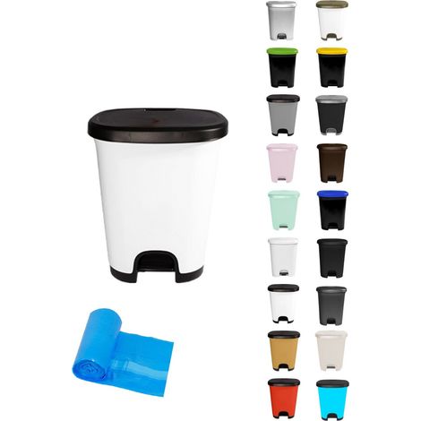 Cubo basura plástico moderno Apertura con pedal Cubo reciclar