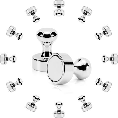 12 aimants néodyme puissants 12x16 mm pour tableau blanc et frigo, avec boîte. (1/5)