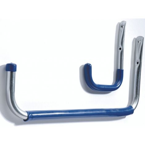 Mottez – Crochet de rangement acier bleu à visser – Hauteur 20 cm – Largeur 2 cm – Profondeur 28.5 cm – Résistance 60 kg