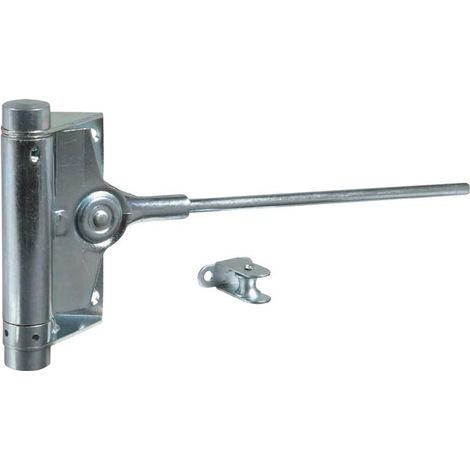 Ferme-porte à ressort très fort pour porte 80kg – Acier électro-galvanisé – Longueur 385mm – Épaisseur 35-40mm – Deni (1/5)