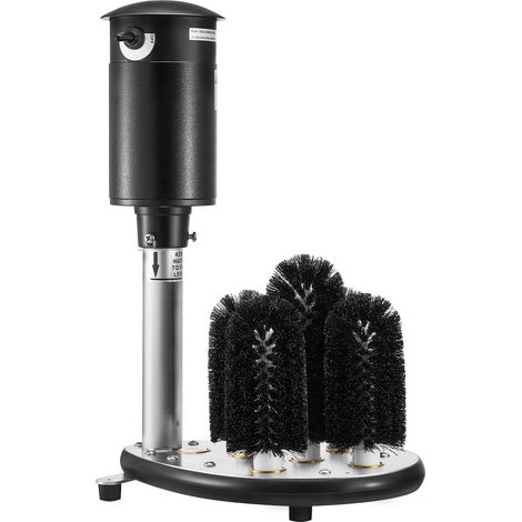 VEVOR Lave-verres Electrique Commercial, 5 Brosses Lave-verres 1200 Tasses/Heure, Nettoyeur a Verres a Vin, pour Verres a Champagne, Tasses a Biere, Mugs, pour Bars, Cafes, Restaurants, Cuisine (1/5)