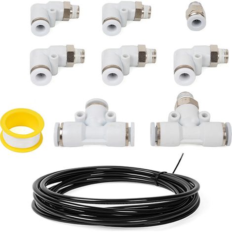 Automotive quick connector kit, Turbo exhaust bypass valve, solenoid valve, T-type vacuum connector, hose kit - white (1/4)