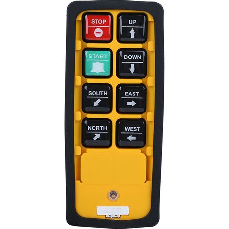 Télécommande industrielle robuste YU-6A : télécommande pour palan électrique/pont roulant (220 V CA) résistante aux chutes, à l’eau, aux acides et aux huiles (1/4)