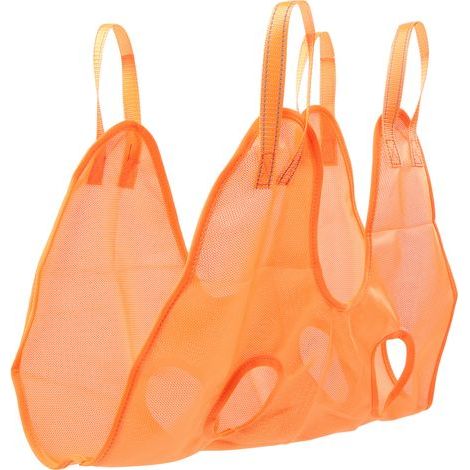 Hängematte zur Tierpflege mit integriertem Trockenhandtuch, Schere, Haken und Schleifgerät. Strapazierfähig und atmungsaktiv. Größe L (orange). (1/5)
