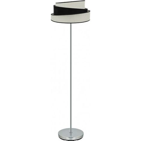 FABRILAMP Lampara de Pie bicolor en blanco-negro modelo Hara