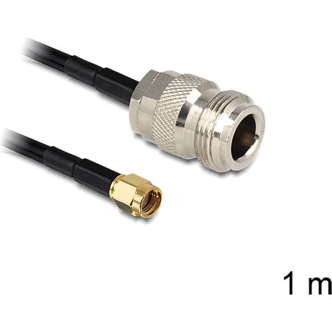 Delock antenna cable rp-sma plug  n jack lmr195 1m