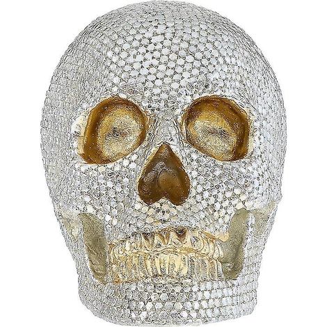 1 Halloween-Totenkopf-Statue für Halloween-Dekorationen